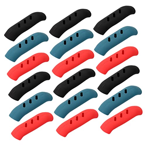 IMIKEYA 30 Piezas Fundas para Mango de Olla de Silicona Resistentes al Calor Antideslizantes y Antiquemaduras Cubiertas para Mangos de Sartenes Colores Azul Negro y Rojo Protección para