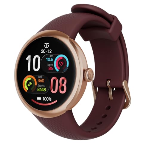 Image of Titan Celestor Verv with 1.19 inch AMOLED Display, Built-in GPS, Skin Temperature Monitoring, Luna Wellness, Smart Hydration, VO2 Max, Training Load & Readiness, 3 ATM Smart Watch for Women - Wine