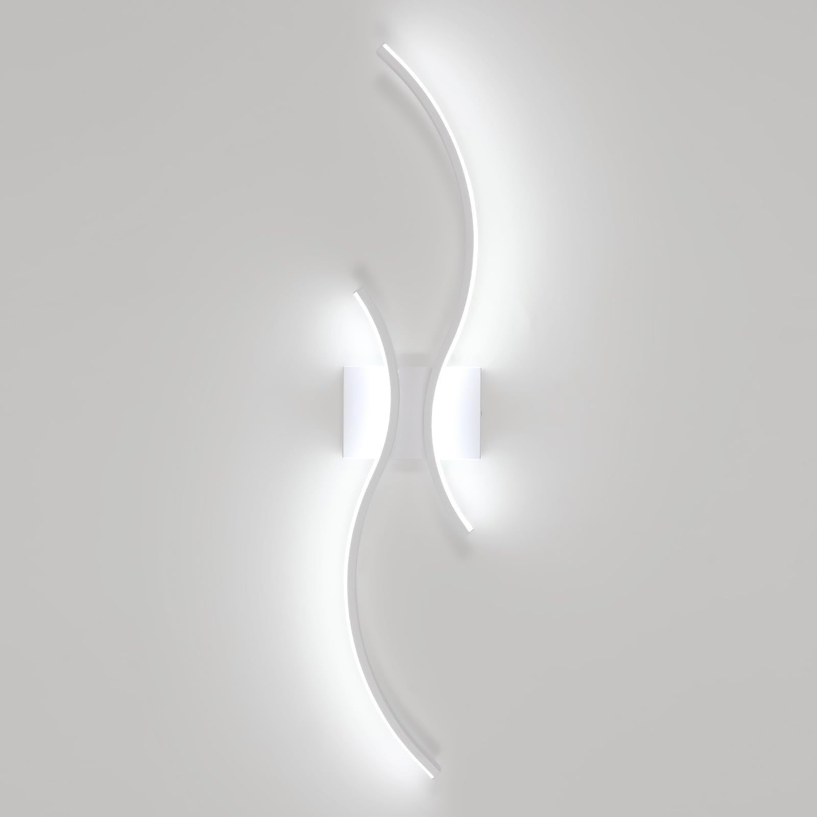 Comely Applique da Parete Interno LED, 27 W 3000 LM Moderno Lampada da Parete LED, Bianco Linea Lampade a Muro per Camera da Letto, Soggiorno, Corridoio, Bianco Freddo 6500 K