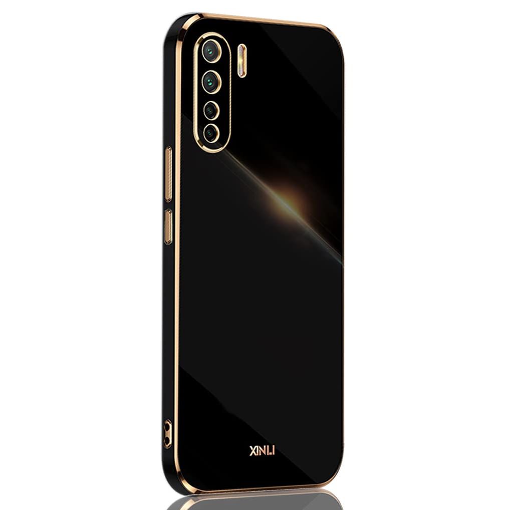 SEAHAI Cover Per Oppo A91 – Custodia In Silicone TPU Con Design Glitter Phnom Penh, Ultra Sottile, Antigraffio, Rossa