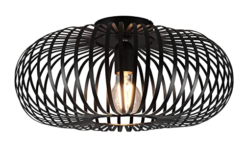 Trio Leuchten Deckenleuchte Johann 606900132, Metall Schwarz matt, exkl....