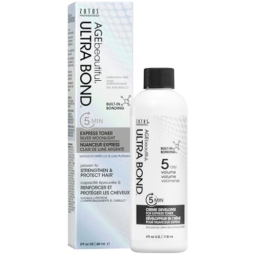 Image of AGE beautiful Hair Toner for Gray Hair, 5-Minute Demi Cream Toner, Neutralizes Yellow Tones, Blends & Enhances Soft Gray, Ammonia-Free Professional Color for Shine