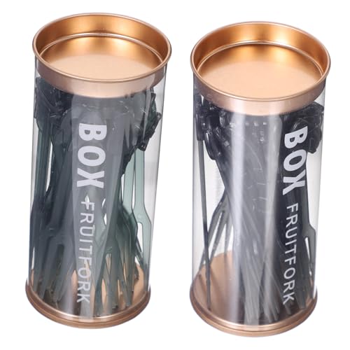 FUNOMOCYA Bamboo Fruit Forks 2 Pack Snack Picks for Desserts Decorative Dessert Forks Party Food Picks Easy to Clean Reusable