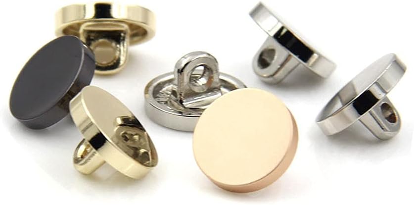5pcs Metal Shank Sewing Buttons for Craft Button for Clothing Decoration DIY Handmaking Accessories (Silver, 12.5mm)