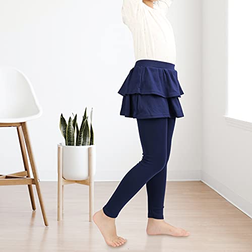 Image of KEREDA Girls Leggings Ruffle Skirt School Uniform Pants Kids Clothes 4-14 Years