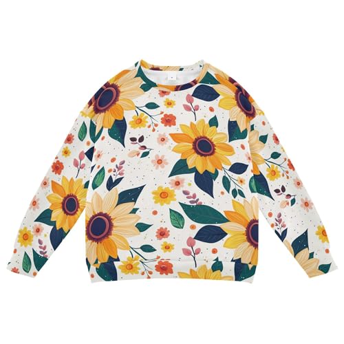 JUNZAN Beautiful Sunflowers Little Kids Pullover Hoodie Crewneck Kids Hoodies Boys Sports 4T