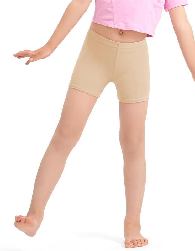 KETKAR Cotton Cycling Shorts for Girl's_Pack of 3_Beige (9-10 Years) - Image 2 thumbnail