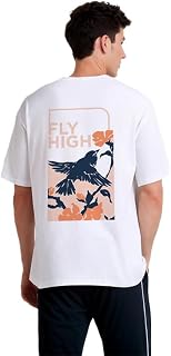 Nobero Men's Cotton T Shirt Half Sleeve Oversized Tshirt, Round Neck Drop Shoulder | Colorful Printed T-Shirt for Men Price In India