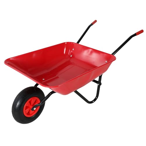 Red Dual-Wheel Garden Cart