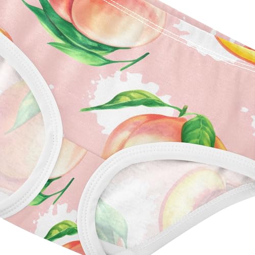 Playful Watercolor Peaches Pink Girls Underwear Toddler 2t Cotton Girl Panties Cute Aesthetic Briefs Kids Undies4
