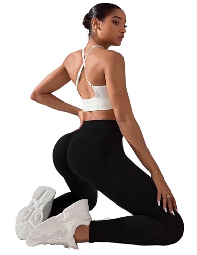 Womens High Waist Seamless Butt Lifting Leggings Compression Yoga Pants for Gym Running and Everyday Wear3
