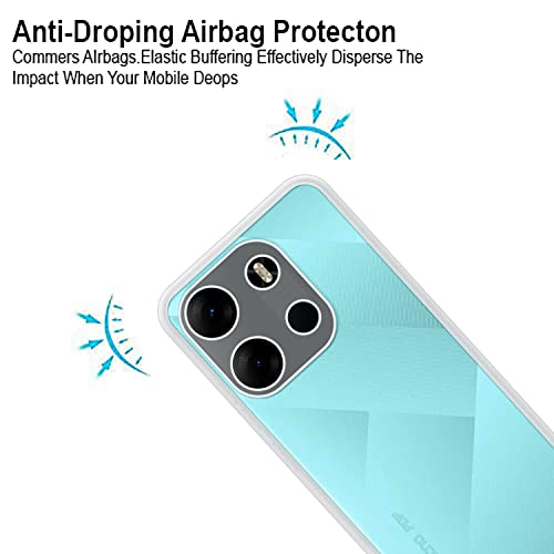 Image of COVERBLACK Rubber Back Cover for Infinix Smart 7 - Transparent
