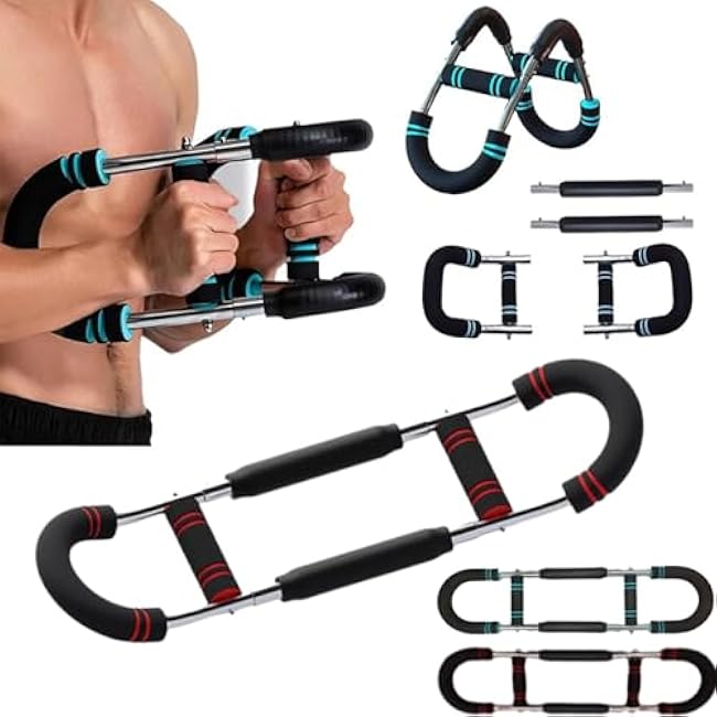 Clingman Crush Chest Trainer, Adjustable Chest Workout Equipment, Adjustable Arm Trainer with Foam Handle, Chest Muscle Exercise Equipment, Portable Spring Home Fitness Equipment