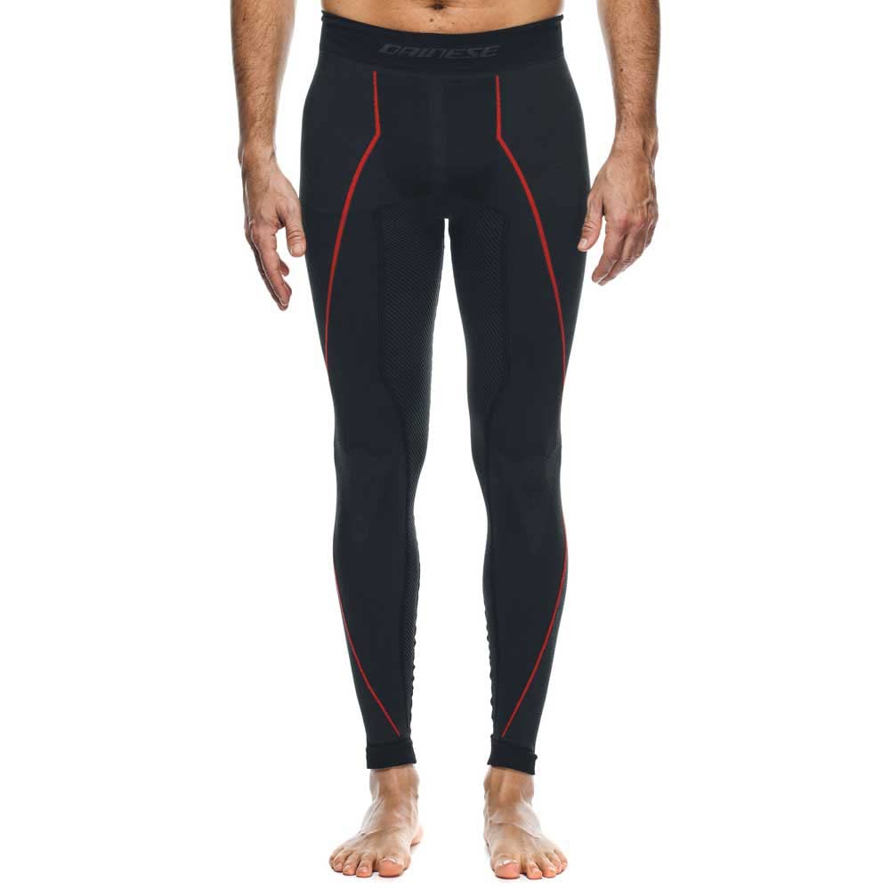 Dainese Thermo Pants, Motorbike Thermal Base Layer Pants, Men, Black/Red, XS/S