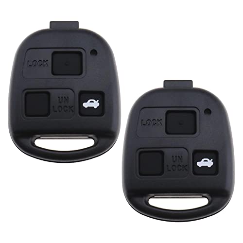 SG Store Lot de 2 Coques de clé de Voiture à 3 Boutons en Caoutchouc Compatible avec FJ Cruiser Landcruiser Colorado GX LX RX