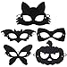Produktbild BESTOYARD Halloween Filzmaske Maskerade Masken 20 stücke Kostüm Zubehör Party Favors Supplies Cosplay für Kinder Erwachsene (Schwarz)