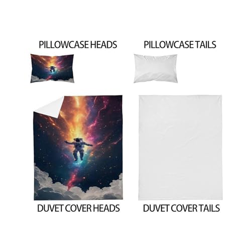 Housse de couette star theme et parure de lit astronaute, cadeau idéal ado - 5