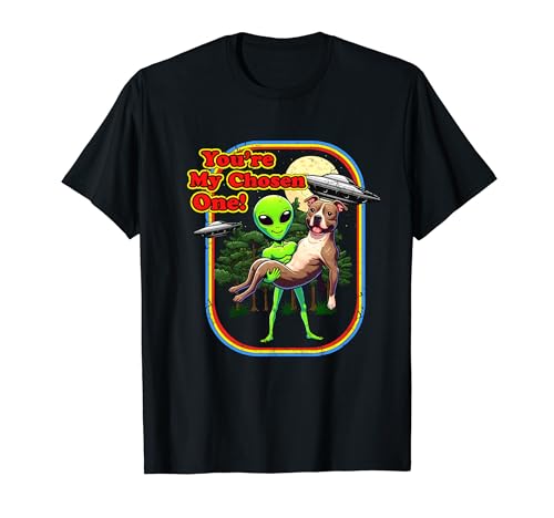 Divertido Staffordshire Bull Terrier Alien Eres elegido Un OVNI Camiseta