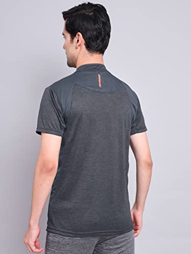 Image of TECHNOSPORT Men's Polyester Slim Fit T-Shirt