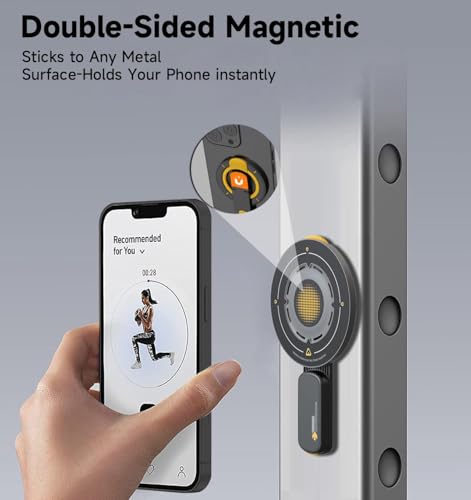 Image of Suicune Magnetic Phone Hand Holder with Double-Sided Magnet & Removable Design, Adjustable Kickstand and 360 Rotation, Compatible for All Phones and Universal Smartphone Desk Stand