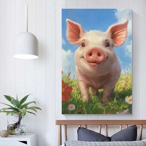 Impresiones lienzo de cerdo con acabado moderno para decoracion elegante 5
