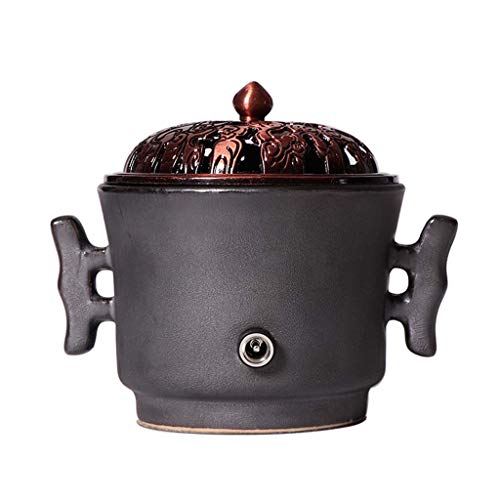 Preisvergleich Produktbild Ölbrenner, Elektronischer Weihrauchbrenner Für Den Innenbereich, Elektrischer Weihrauchbrenner Aus Keramik, Duftdiffusor Für Ätherische Öle, Einstellbare Temperatur, Sicher Und Langlebig 50-330