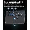 Haute42 Leverless Controller Arcade Stick: Haute42 R16 Black Leverless Controller with Rims,Premium Black Leverless Controller with Crystal Low-Profile Switch for PC/PS4/Switch Game,Support Hot Swap & SOCD