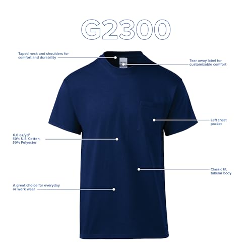 Image of Gildan Adult Ultra Cotton T-Shirt with Pocket, Style G2300, 2-Pack