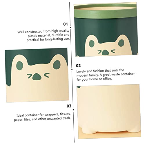 Caneca de basura rectangular de plástico 1 pieza miniatura 6