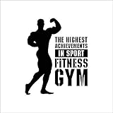 Nombre De Etiquetado De Gimnasio Pegatinas De Pared De Gimnasio Etiqueta De Alimentación Sin Bloqueo Vinilo Adhesivo De Vinilo De Oficina De Gimnasio De Ejercicio 47X58Cm