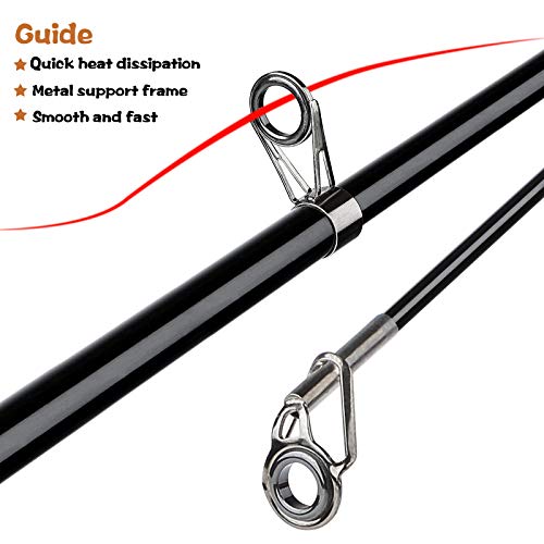 PLUSINNO Angelrute für Kinder, tragbar, Teleskop-Angelrute und Spule, Kombi-Set – mit Spinn-Angelrolle für Jungen… – Bild 5