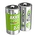 Produktbild ANSMANN Akku C 2500 mAh NiMH 1,2 V (2 Stück) - Baby C Batterien wiederaufladbar, maxE geringe Selbstentladung für jahrelangen Einsatz, hohe Kapazität für High-Drain-Bereich