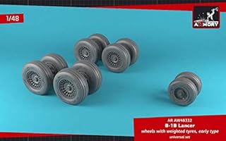 Armory AW48332-1/48 B-1B Lancer Wheels w/Weighted Tires, Early for Model kit