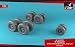 Armory AW48332-1/48 B-1B Lancer Wheels w/Weighted Tires, Early for Model kit