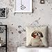 GABSHAIM Sweetie Dog Bull Terrier with Rose Floral Throw Pillow Cover Home Couch Decor Cushion Case Pillowcase Linen 18x18 Inch