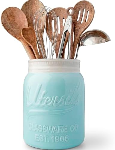 Comfify Wide Mouth Mason Jar Utensil Holder Decorative Kitchenwar...