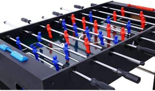 【LuckyNote】 54-Inch Hurricane Foosball Table for Family Game Rooms with Light Cherry Finish, Analog Scoring and Free Accessories,Light Cherry, MDF and Steel Construction