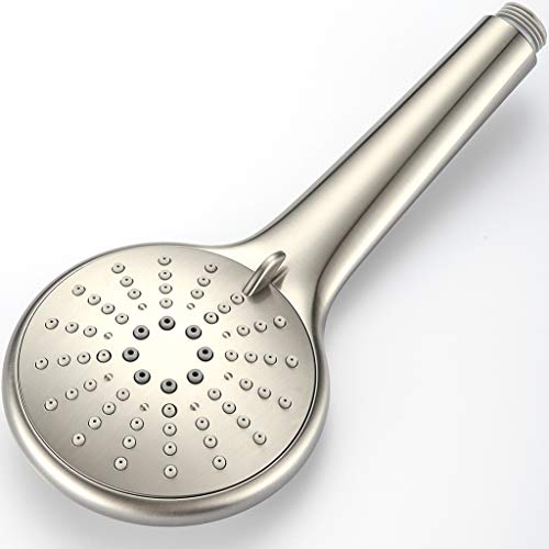TRIPHIL Updated Version 4.5" Handheld Showerhead Replacement with 59 Inches Hand Held Shower Hose Stainless Steel Metal Sleeve Tube Brass Connectors Brushed Nickel Sealed with PVD, Satin Nickel
