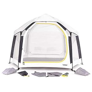 Veer basecamp bundle includes basecamp portable pop up play yard cushioned air pad and waterproof adventure tote  urban country home decor