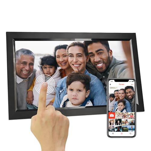 Silvergear® Cadre Photo Numérique 15,6 Pouces | Écran FHD Tactile avec WiFi | 32 Go de Stockage...