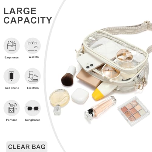 NEOREAL Clear Bag for Stadium Events Transparent Bags Crossbody Small Purse for Women Girls for Concerts Sports Approved4