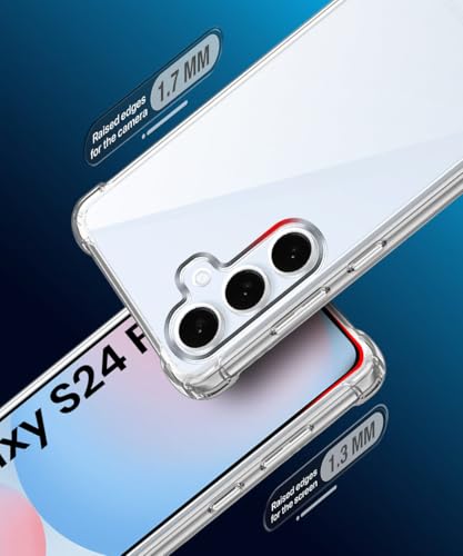 Image of WOW IMAGINE Clear Back Cover Case for Samsung Galaxy S24 FE 5G | Shockproof Soft TPU Case | Cushioned Edges for Ultimate Protection Back Cover Case - Transparent