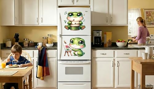 Funny Artist Frog Vinilo Decorativo 11.8x11.8 pulgadas miniatura 1
