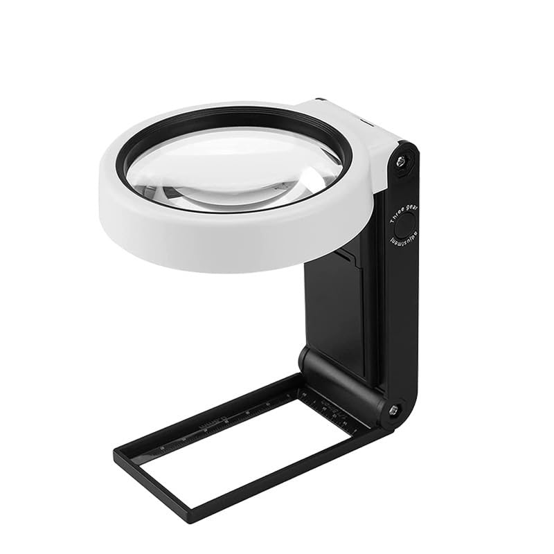 Lente d'ingrandimento pieghevole 6X 25X con lente d'ingrandimento portatile leggera adatta per lavoro di lettura