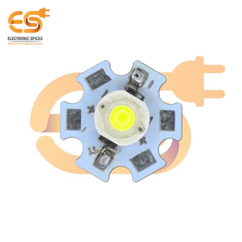 Image of Electronic Spices 3W COB LED Cool White 3V-5V High Brightness LED Chip for DIY Electronics & Light Projects Pack of 5