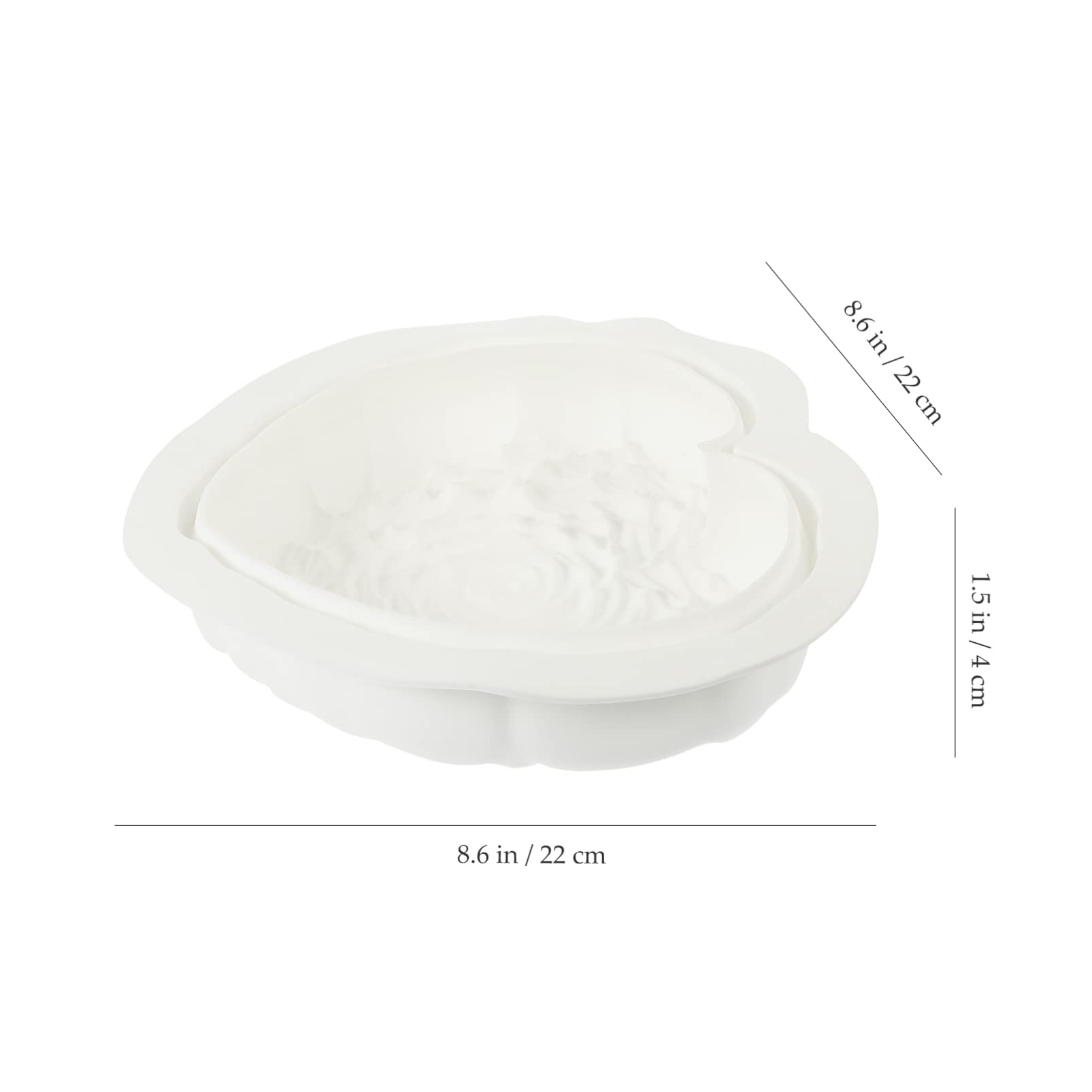 GLEAVI 3 Pièces Moule Rose D'amour Moules à Gâteaux En Forme De Coeur Casserole à Gâteau En Forme De Cœur Usine De Cuisson Moule Réutilisable Gel De Silice Blanche