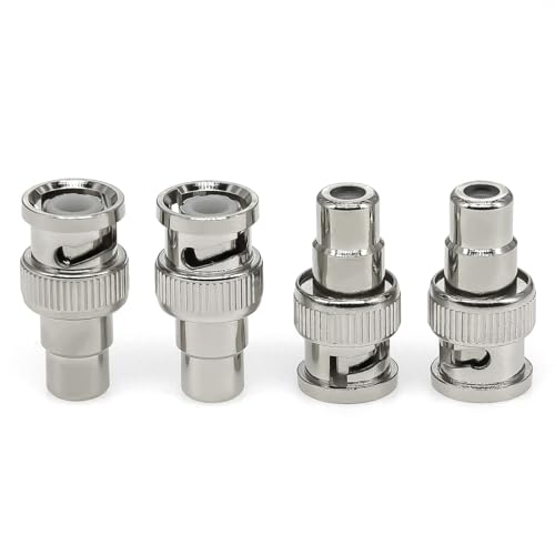 Adaptador BNC Macho a RCA Hembra 4 Piezas miniatura 5