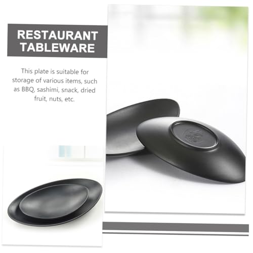 Platos de sushi melamina negra VALICLUD 2 pcs miniatura 3