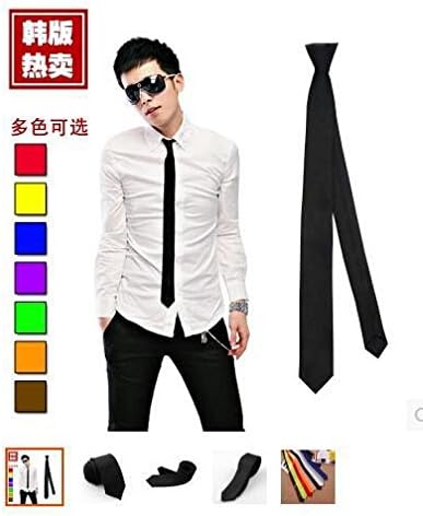 Amazon ハン版のスーツ狭い黒のネクタイの男性の女性の余暇の狭いネクタイ細いネクタイのドレスの結婚式 ネクタイ 通販