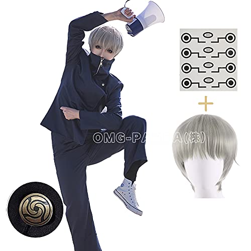 OMG 呪術廻戦 ウィッグ付き 狗巻 棘 コスプレ じゅじゅつかいせん 男女兼用 コスプレ衣装 学園祭 制服 コミケイベント コスチュム 変装 仮装 プレゼント 祭り 大人 cosplay ハロウィン